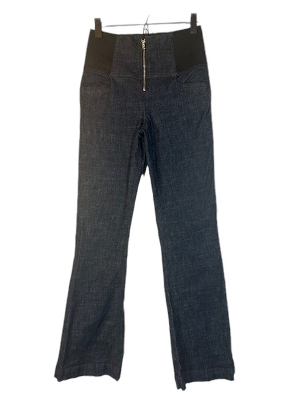 2.1 Denim Blue Flared Bell Bottom Stretch Sides Denim Jeans Women Sz 27
